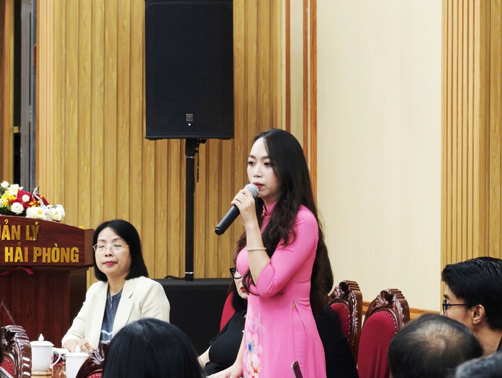 Bà Phạm Thị Hà Thu, Giám đốc vùng Hội doanh nghiệp cung ứng KCN Việt Nam – Hội doanh nhân tư nhân Việt Nam. Ảnh: Thanh Sơn