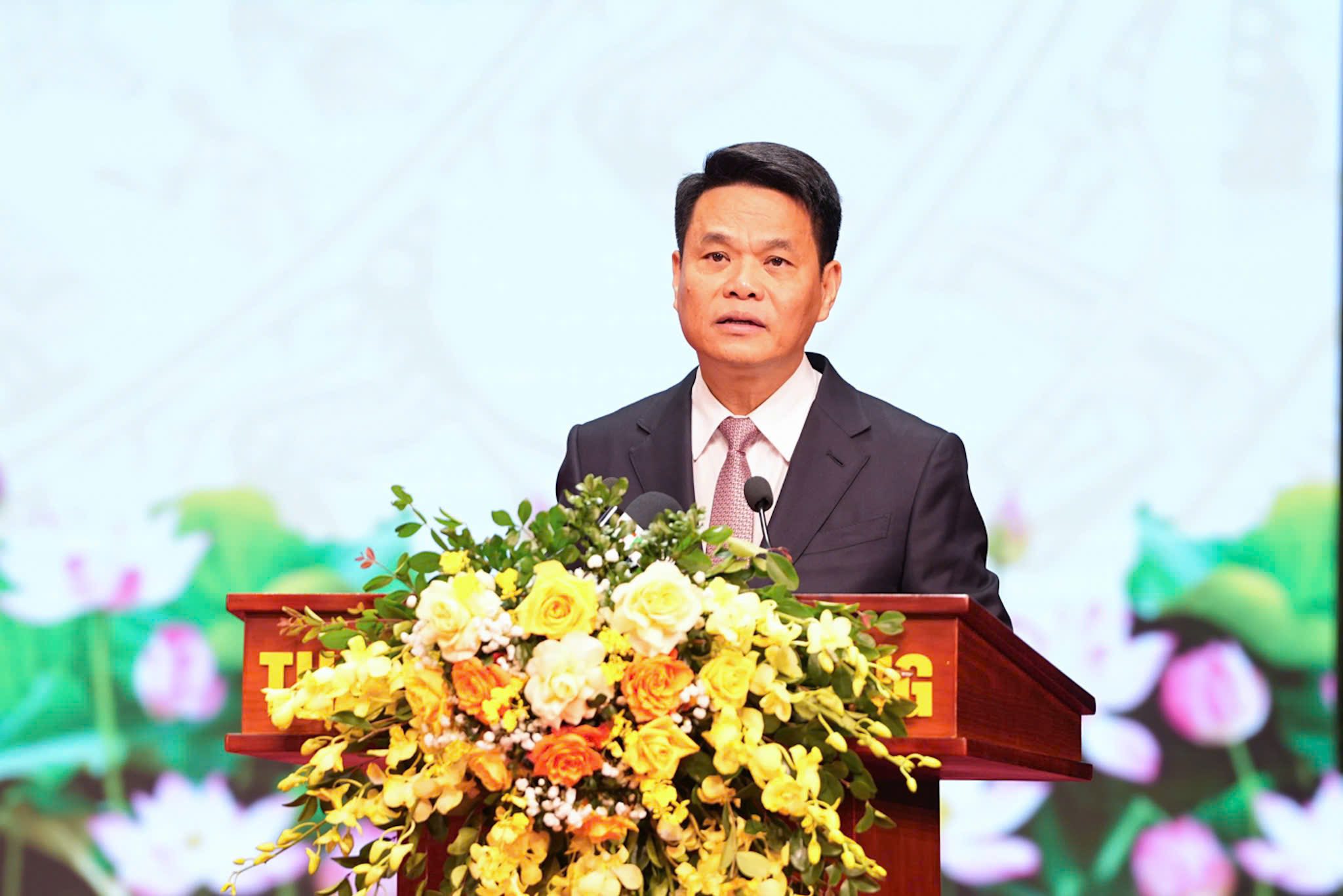 Ông Lê Ngọc Châu, Chủ tịch UBND TP. Hải Phòng phát biểu khai mạc hội nghị