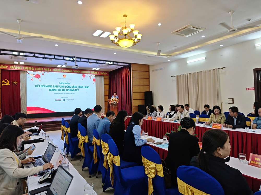 Diễn đ&agrave;n Kết nối n&ocirc;ng sản v&ugrave;ng Đồng bằng s&ocirc;ng Hồng, hướng tới thị trường Tết