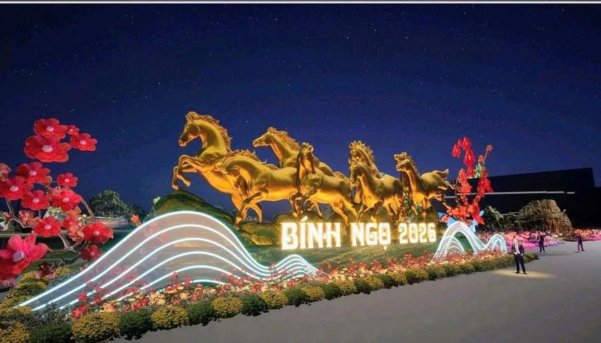 Phối cảnh đại lộ hoa v&agrave; c&ocirc;ng nghệ &aacute;nh s&aacute;ng b&ecirc;n vịnh kỳ quan - Vịnh Hạ Long lần đầu được tỉnh Quảng Ninh tổ chức