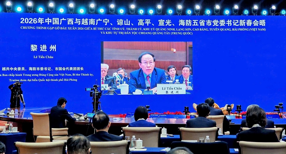 &Ocirc;ng L&ecirc; Tiến Ch&acirc;u, B&iacute; thư Th&agrave;nh ủy Hải Ph&ograve;ng ph&aacute;t biểu tại chương tr&igrave;nh. Ảnh: Ho&agrave;ng C&ocirc;ng