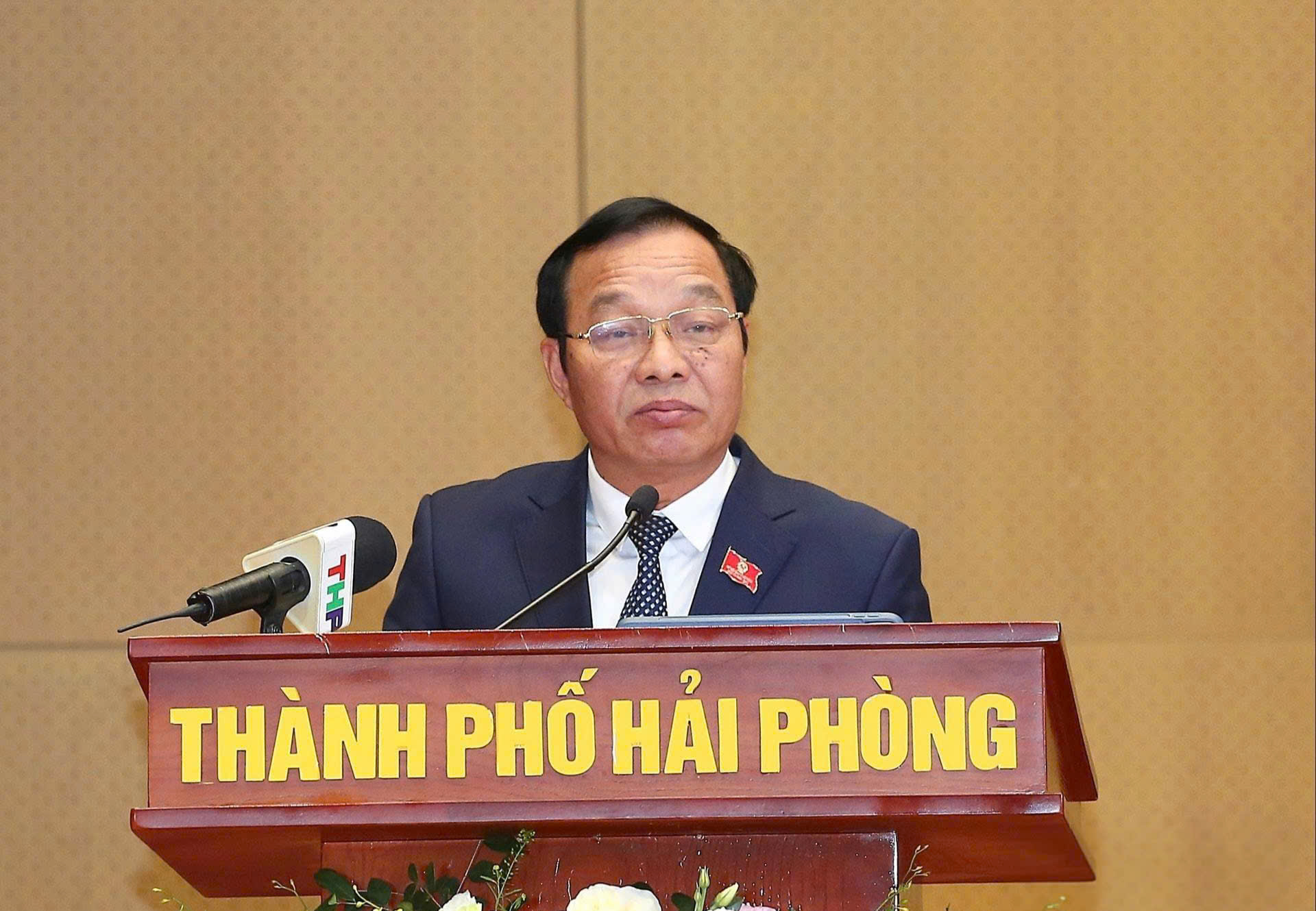 Ông Lê Văn Hiệu, Phó Bí thư Thành ủy, Chủ tịch HĐND thành phố Hải Phòng phát biểu bế mạc Kỳ họp thứ nhất HĐND thành phố khóa XVII, nhiệm kỳ 2026 - 2031