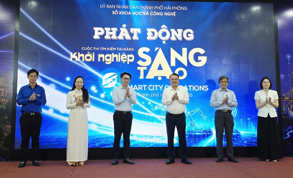 Lễ ph&aacute;t động cuộc thi &ldquo;T&igrave;m kiếm t&agrave;i năng khởi nghiệp s&aacute;ng tạo th&agrave;nh phố Hải Ph&ograve;ng năm 2026&rdquo;