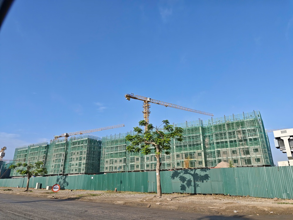 nhà ở xã hội tại khu vực Tràng Cát, TP. Hải Phòng đang được triển khai xây dựng