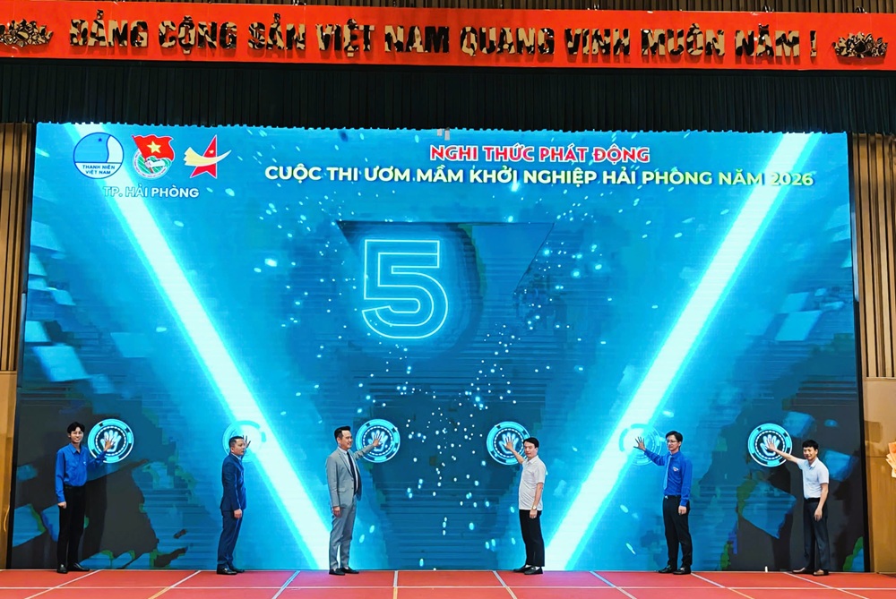 Lễ phát động Chương trình Thanh niên khởi nghiệp thành phố Hải Phòng năm 2026, với trọng tâm là Cuộc thi “Ươm mầm khởi nghiệp Hải Phòng”