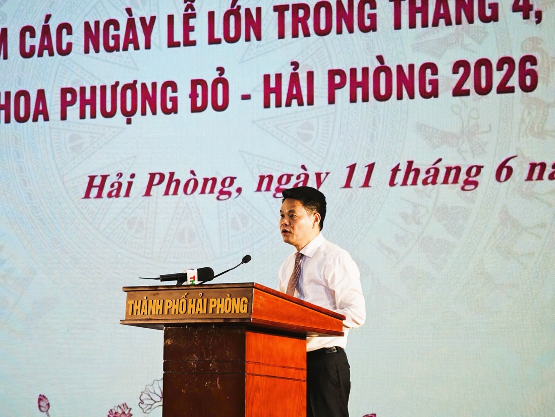 Ông Lê Ngọc Châu, Bí thư Thành ủy Hải Phòng phát biểu chỉ đạo tại Hội nghị