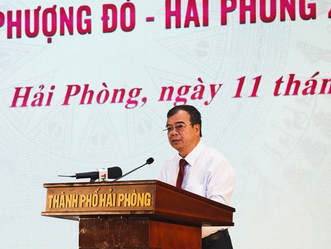 Ông Nguyễn Minh Hùng, Phó chủ tịch UBND TP. Hải Phòng phát biểu bế mạc Hội nghị