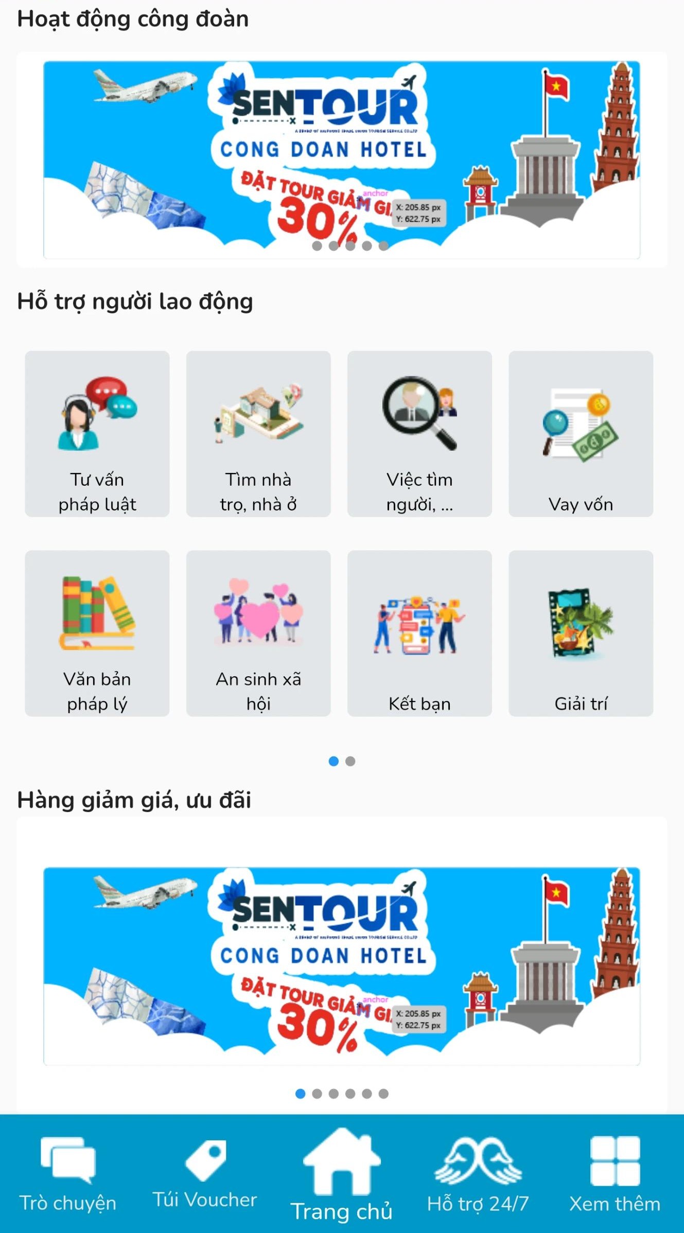 APP Công đoàn với nhiều tiện ích