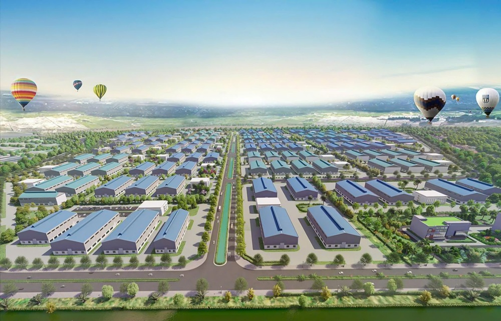 Phối cảnh Khu c&ocirc;ng nghiệp s&acirc;n bay Ti&ecirc;n L&atilde;ng - Khu B. Đ&acirc;y l&agrave; một trong hai khu c&ocirc;ng nghiệp đầu ti&ecirc;n được th&agrave;nh lập trong Khu Thương mại tự do