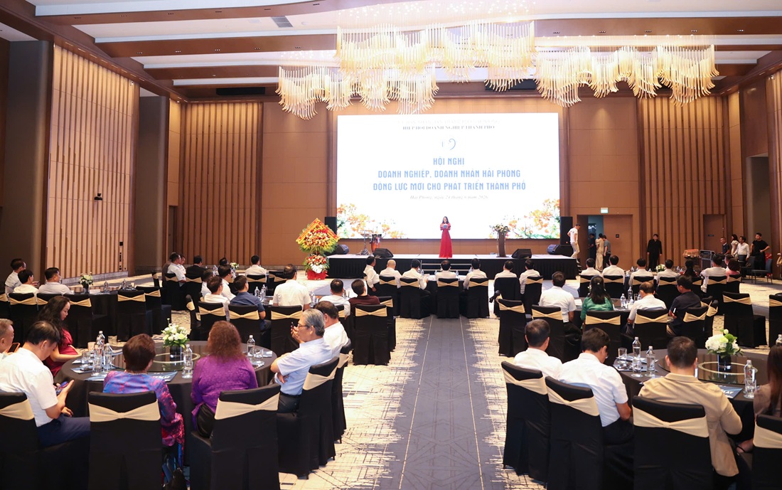 Hội nghị &ldquo;Doanh nghiệp, doanh nh&acirc;n Hải Ph&ograve;ng - Động lực mới cho ph&aacute;t triển th&agrave;nh phố&rdquo;. 