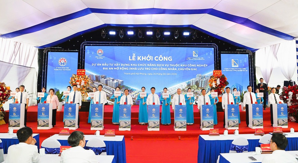 Khởi c&ocirc;ng Dự &aacute;n nh&agrave; ở lưu tr&uacute; cho c&ocirc;ng nh&acirc;n, chuy&ecirc;n gia hơn 1.110 tỷ đồng tại KCN Đại An mở rộng
