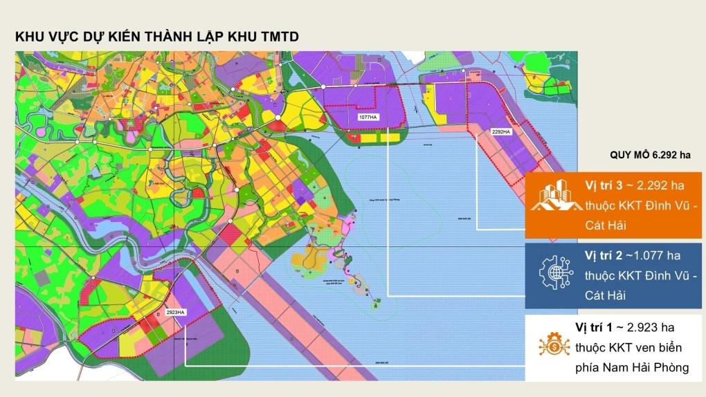 Vị tr&iacute; c&aacute;c khu vực của Khu thương mại tự do TP. Hải Ph&ograve;ng