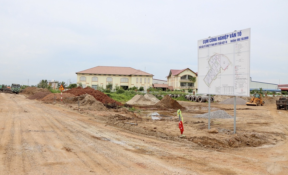 Khu vực triển khai Cụm công nghiệp Nguyễn Văn Tố. Ảnh- Việt Cường