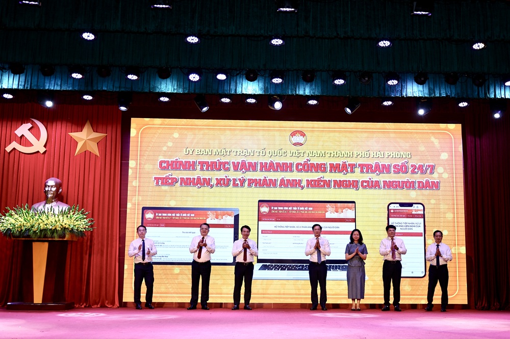 Từ ngày 1.8.2026, Cổng Mặt trận số 24.7 - “Tiếp nhận, xử lý phản ánh, kiến nghị của người dân” chính thức đi vào hoạt động trên phạm vi toàn TP. Hải Phòng