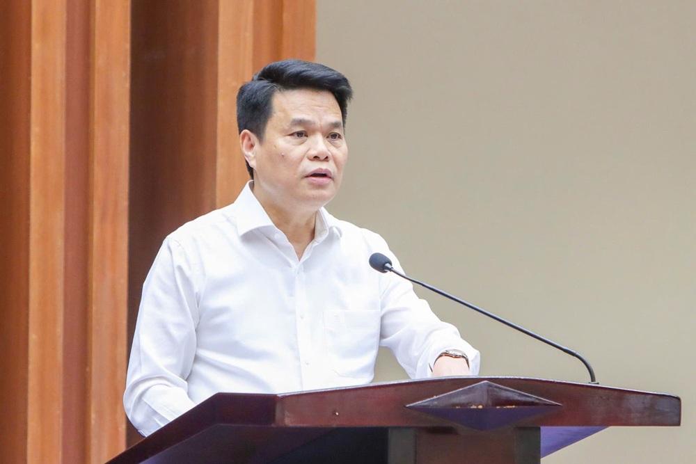Ông Lê Ngọc Châu, Bí thư Thành ủy Hải Phòng phát biểu tại Hội nghị