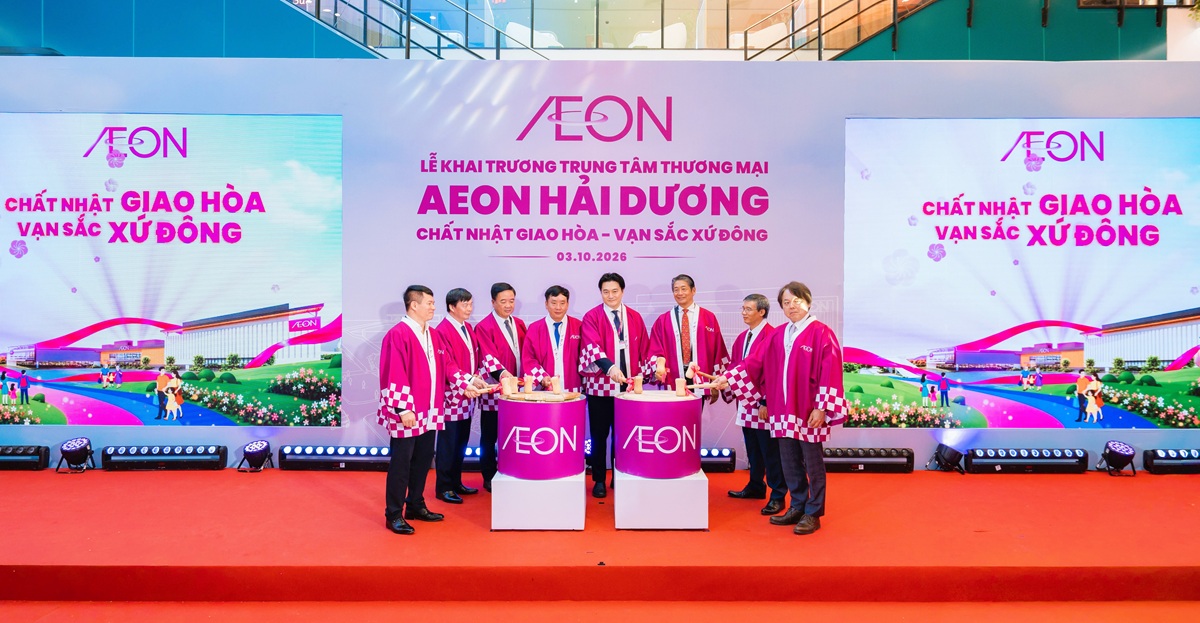 Trung t&acirc;m thương mại AEON Hải Dương đi v&agrave;o hoạt động tiếp tục khẳng định niềm tin của Tập đo&agrave;n AEON đối với tiềm năng ph&aacute;t triển v&agrave; m&ocirc;i trường đầu tư của Hải Ph&ograve;ng.
