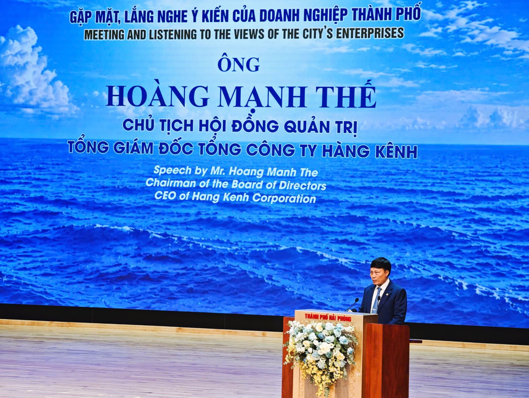 &Ocirc;ng Ho&agrave;ng Mạnh Thế, Chủ tịch HĐQT, Tổng gi&aacute;m đốc Tổng c&ocirc;ng ty H&agrave;ng K&ecirc;nh. Ảnh: Thanh Sơn