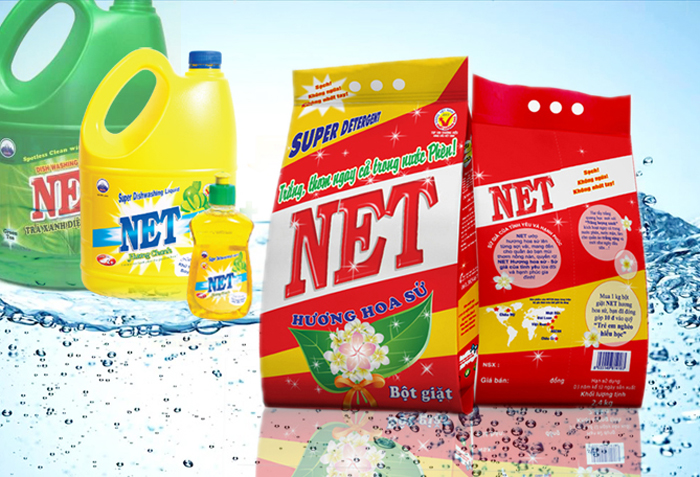 NETco đang sản xuất bột giặt, nước rửa tay, nước xả vải, nước lau sàn