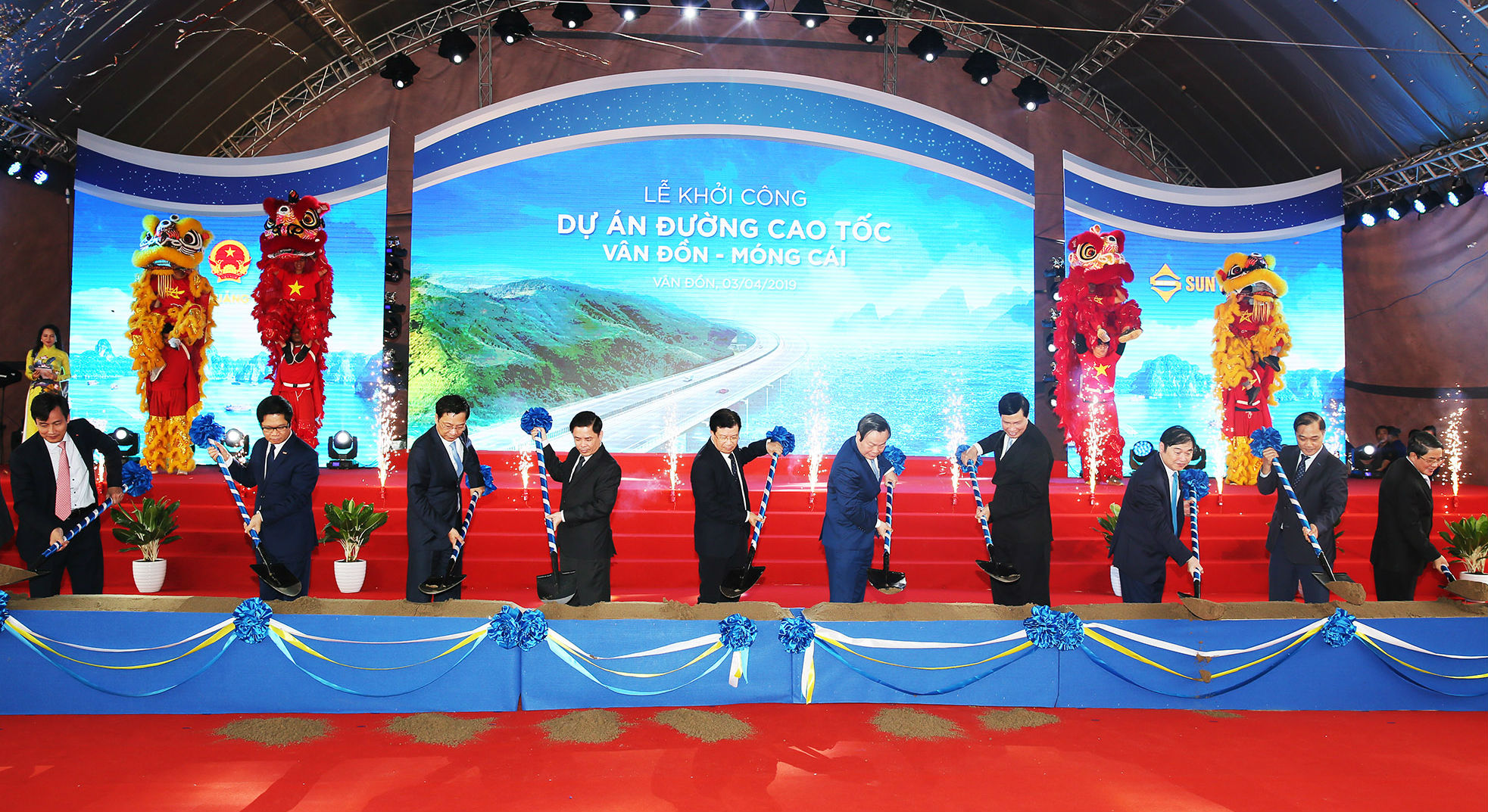 Chính thức khởi công xây dựng đường cao tốc Vân Đồn - Móng Cái.