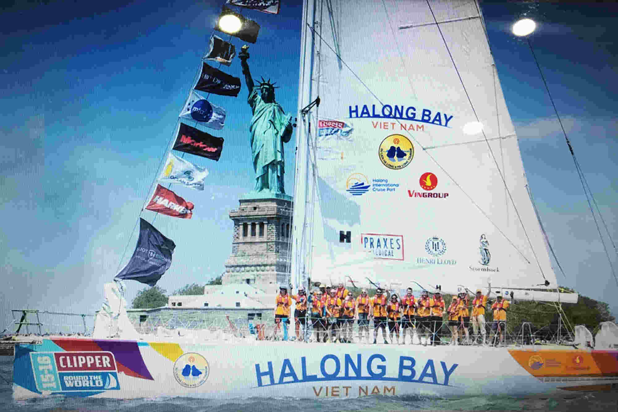 Hình ảnh phối cảnh minh họa đội đua Clipper Race 2019-2020 mang tên “Halong Bay - Viet Nam” của Quảng Ninh.