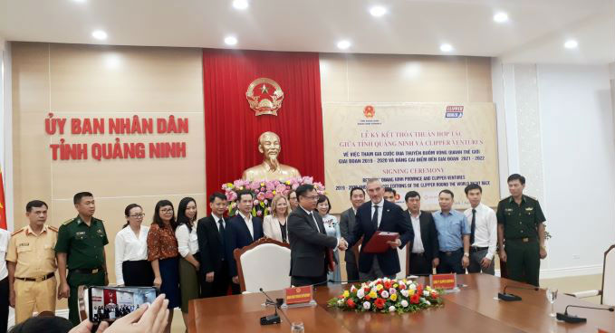 ễ ký kết thỏa thuận hợp tác giữa tỉnh Quảng Ninh và Công ty Clipper Venture. Ảnh: Thanh Tân.