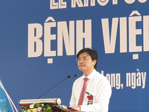 Ông Nguyễn Trọng Diện, Giám đốc Sở Y tế Quảng Ninh phát biểu tại lễ khởi công