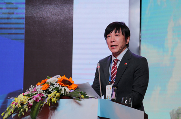 Ông Nakajima Takeo, Trưởng đại diện JETRO Hà Nội, phát biểu tại hội nghị