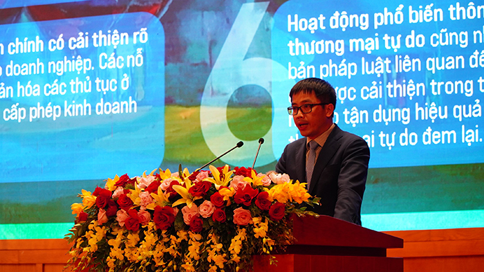 Tại hội nghị, ông Đậu Anh Tuấn, Giám đốc Dự án Chỉ số Năng lực cạnh tranh cấp tỉnh (PCI), Phó Tổng Thư ký, Ủy viên Ban Thường trực, Phòng Thương mại và Công nghiệp Việt Nam 