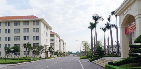 Khu nhà ở cho công nhân của Công ty TNHH Texhong Ngân Long tại Khu công nghiệp Hải Yên. Ảnh: Thu Trang