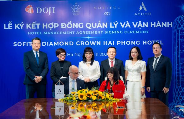 Tập đoàn DOJI cùng Tập đoàn Accor chính thức ký kết quản lý Khách sạn Sofitel Diamond Crown Hai Phong 