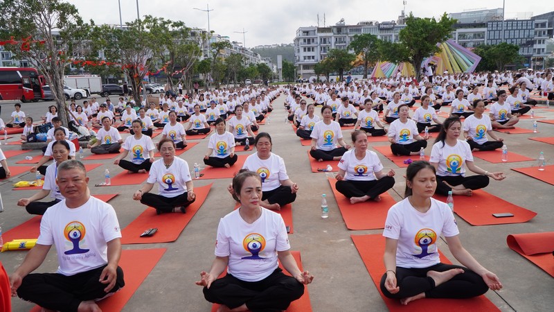 Yoga giúp con người kết nối sâu sắc hơn với chính mình, với cộng đồng và môi trường sống xung quanh. Ảnh Tiến Dũng