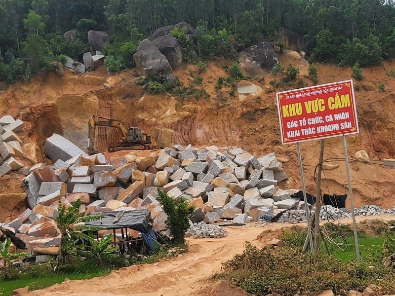 Mỏ đá tại phường phường Hòa Xuân Tây, thị xã Đông Hòa 