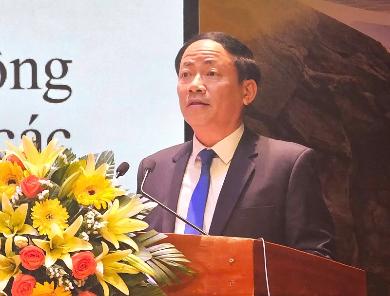 Ông Phạm Anh Tuấn, Chủ tịch UBND tỉnh Bình Định phát biểu khai mạc hội nghị.