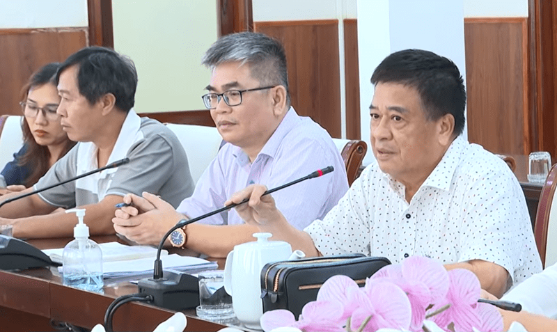 lãnh đạo Tập đoàn Tân Thành Đô phát biểu tại buổi làm việc. Nguồn: NTV.