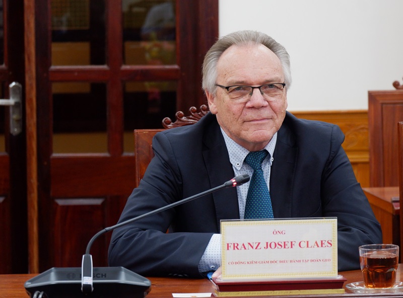 ông Franz Josef Claes, Chủ tịch Tập đoàn GEO