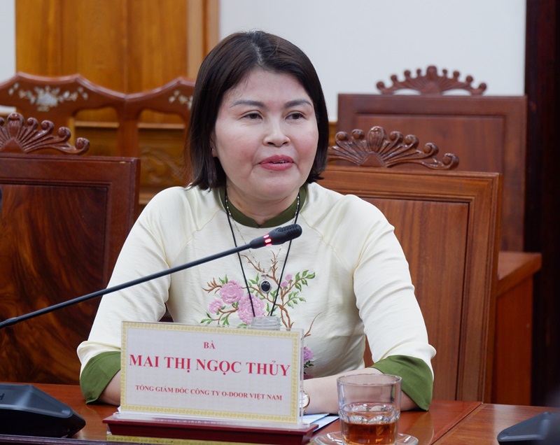 bà Mai Thị Ngọc Thủy, Tổng giám đốc Công ty O-DOOR Việt Nam nhấn mạnh
