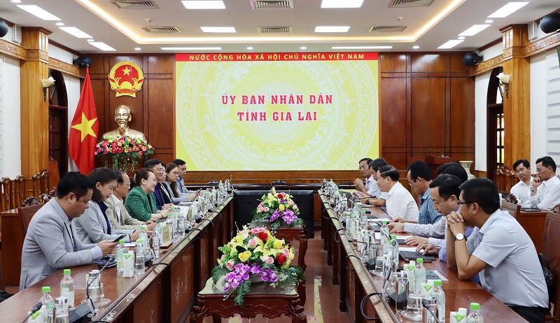 Quang cảnh buổi làm việc của TTC Agris và UBND tỉnh Gia Lai. Buổi làm việc có sự tham gia Ông Thái Văn Chuyện – Tổng Giám đốc Công ty AgriS của Bà Đặng Huỳnh Ức My, Chủ tịch HĐQT và ông 