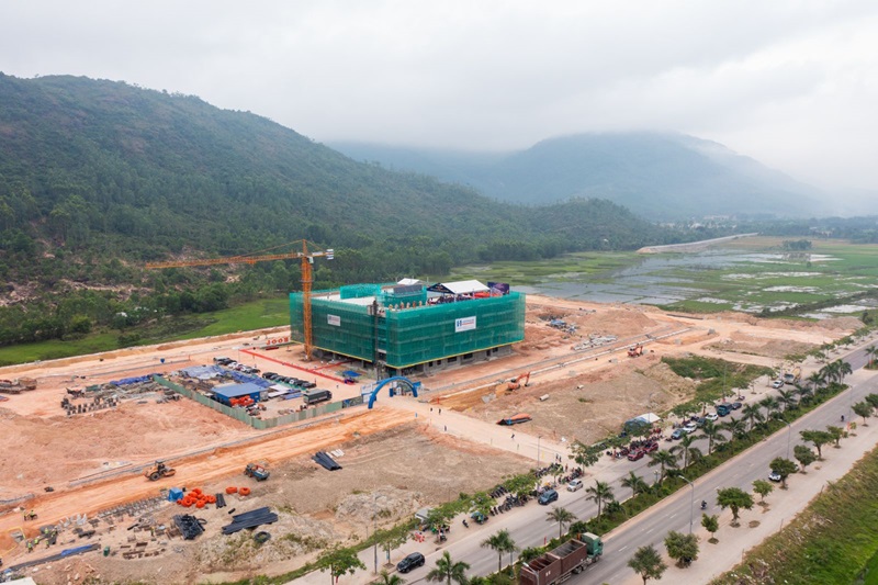 Một góc Khu đô thị mới Long Vân, nơi thực hiện Dự án Bệnh viện Đa khoa Quốc tế Long Vân. Ảnh: Thùy Trang.