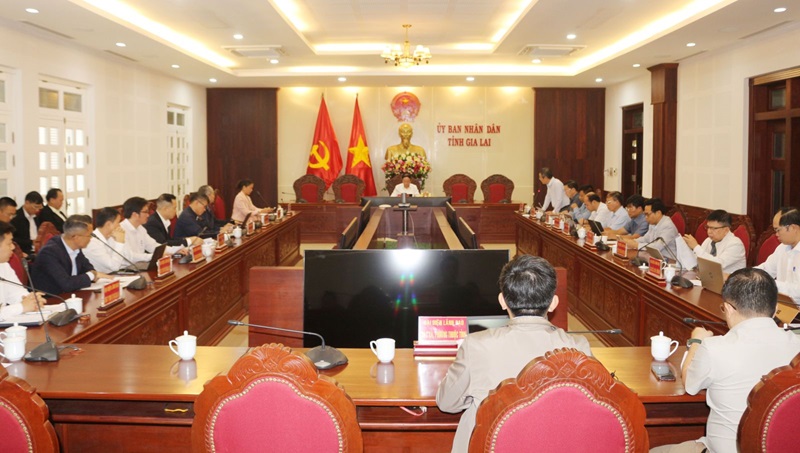 cuộc họp nghe báo cáo về tình hình xử lý các khó khăn, vướng mắc tại một số Dự án đang triển khai trên địa bàn tỉnh