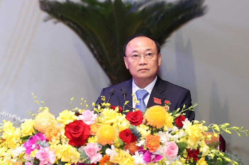 Ông Thái Đại Ngọc, Bí thư Tỉnh ủy Gia Lai nhiệm kỳ 2025 - 2030 phát biểu nhận nhiệm vụ.