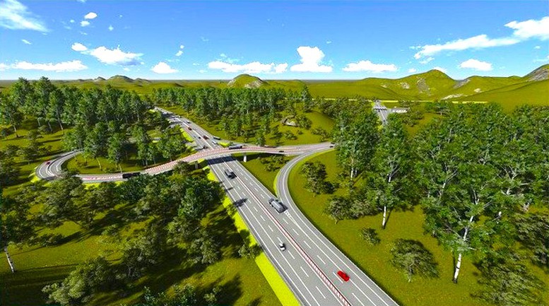 Ảnh phối cảnh Dự án Đầu tư xây dựng đường bộ cao tốc Quy Nhơn - Pleiku.