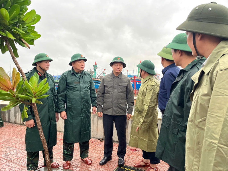 Phó thủ tướng Trần Hồng Hà kiểm tra công tác ứng phó bão số 13 tại Cảng cá Quy Nhơn