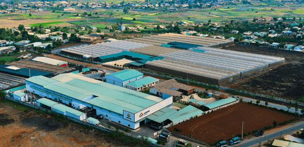 Nhà máy Xây dựng nhà máy tách, phân loại, đóng gói và bảo quản hoa quả xuất khẩu của Nafoods tại tỉnh Gia Lai. Ảnh: Nafoods.