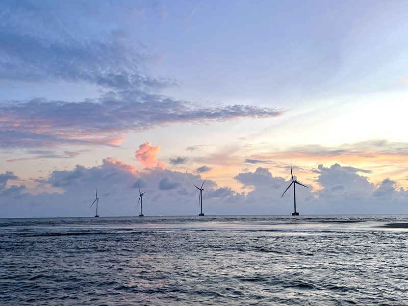 Nh&agrave; m&aacute;y Điện gi&oacute; ngo&agrave;i khơi T&acirc;n Ph&uacute; Đ&ocirc;ng 2 của GEC c&oacute; c&ocirc;ng suất 50 MW.