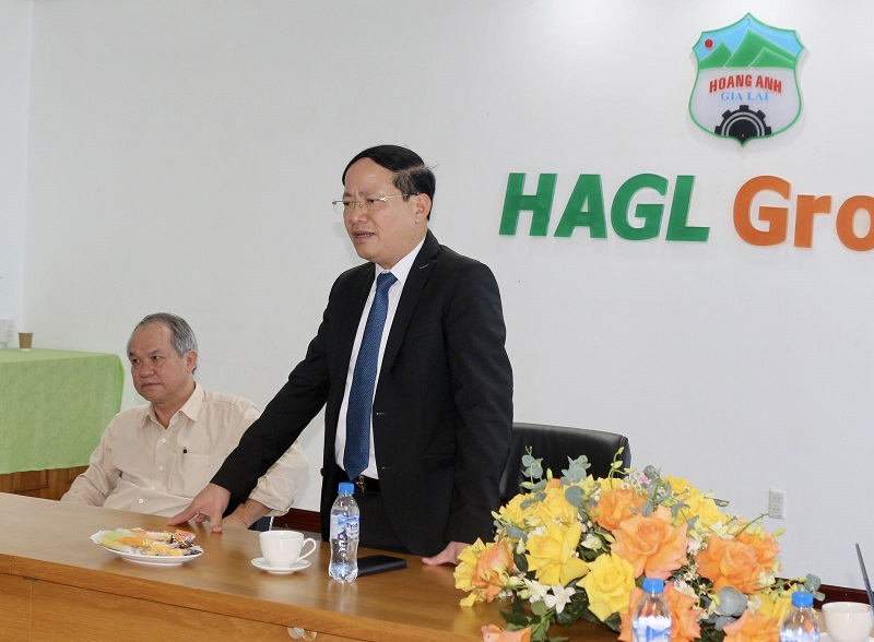 &Ocirc;ng Phạm Anh Tuấn, Chủ tịch UBND tỉnh Gia Lai ph&aacute;t biểu tại buổi l&agrave;m việc với Tập đo&agrave;n Ho&agrave;ng Anh Gia Lai.