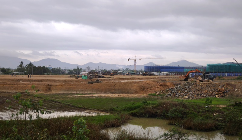 Dự án của Tập đoàn FPT tại Khu đô thị Long Vân đang thi công. Ảnh minh họa.