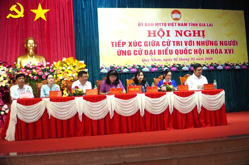 &aacute;c ứng cử vi&ecirc;n đại biểu Quốc hội (ĐBQH) kh&oacute;a XVI nhiệm kỳ 2026-2031 thuộc đơn vị bầu cử số 1 tỉnh Gia Lai đ&atilde; tiến h&agrave;nh tiếp x&uacute;c cử tri vận động bầu cử tại c&aacute;c phường Quy Nhơn v&agrave; Quy Nhơn Nam