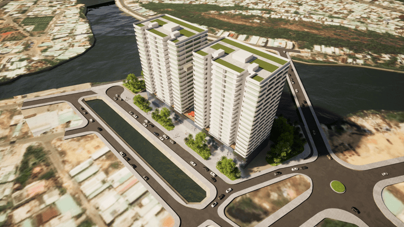 Phối cảnh Dự &aacute;n Dự &aacute;n Khu chung cư thương mại đường Nguyễn Trọng Tr&igrave;. Nguồn: SXD tỉnh Gia Lai.