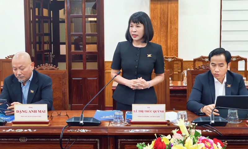 B&agrave; L&ecirc; Thị Tr&uacute;c Quỳnh - Tổng Gi&aacute;m đốc Tập đo&agrave;n KDI giới thiệu về định hướng ph&aacute;t triển c&aacute;c lĩnh vực trọng t&acirc;m của doanh nghiệp.