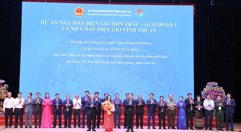 Trong năm 2026, VinEnergo đã có 4 Dự án điện gió được tỉnh Gia Lai chấp thuận. Theo biên bản ghi nhớ đã ký kết, xây dựng cụm nhà máy điện gió 8 tỷ USD tại Gia Lai